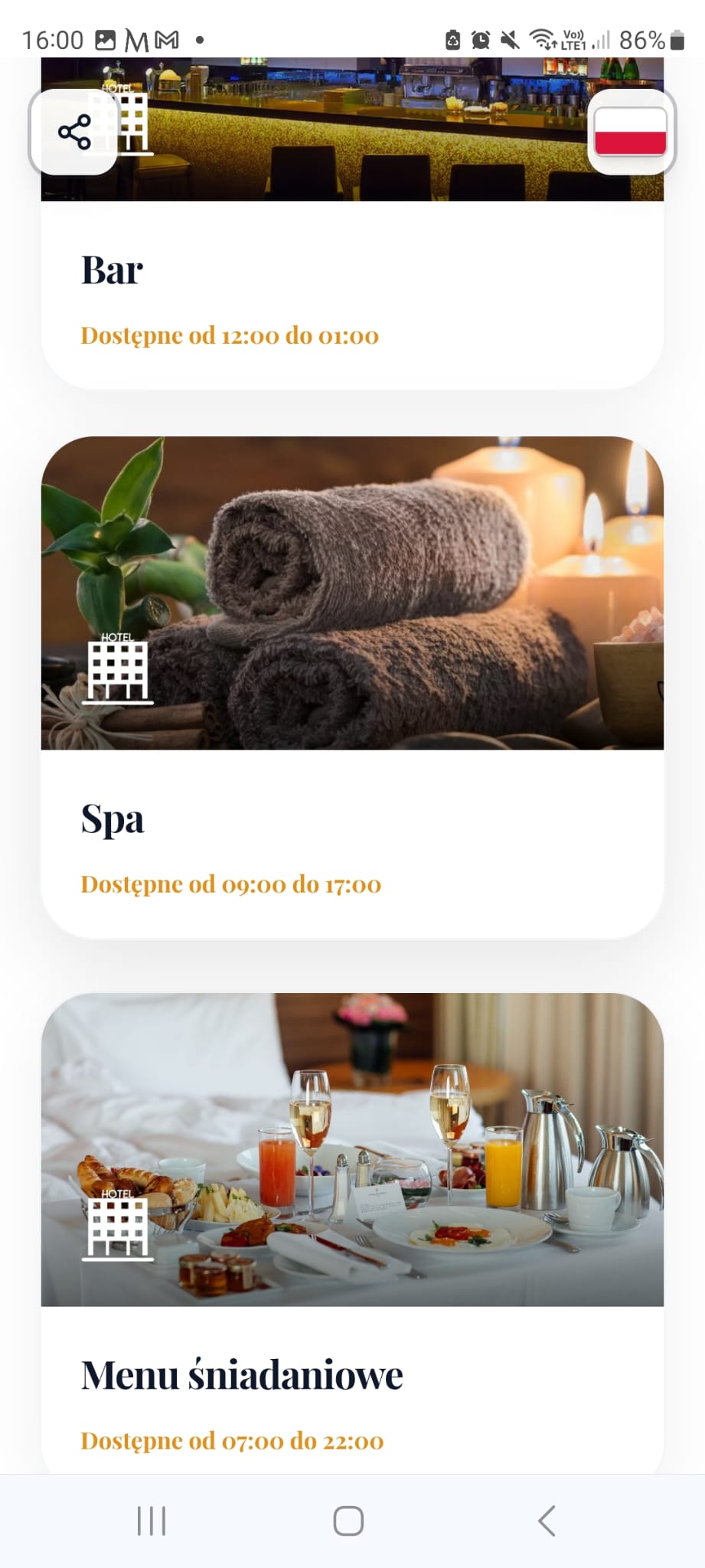 Hotel Hub — Bar, Spa i menu śniadaniowe