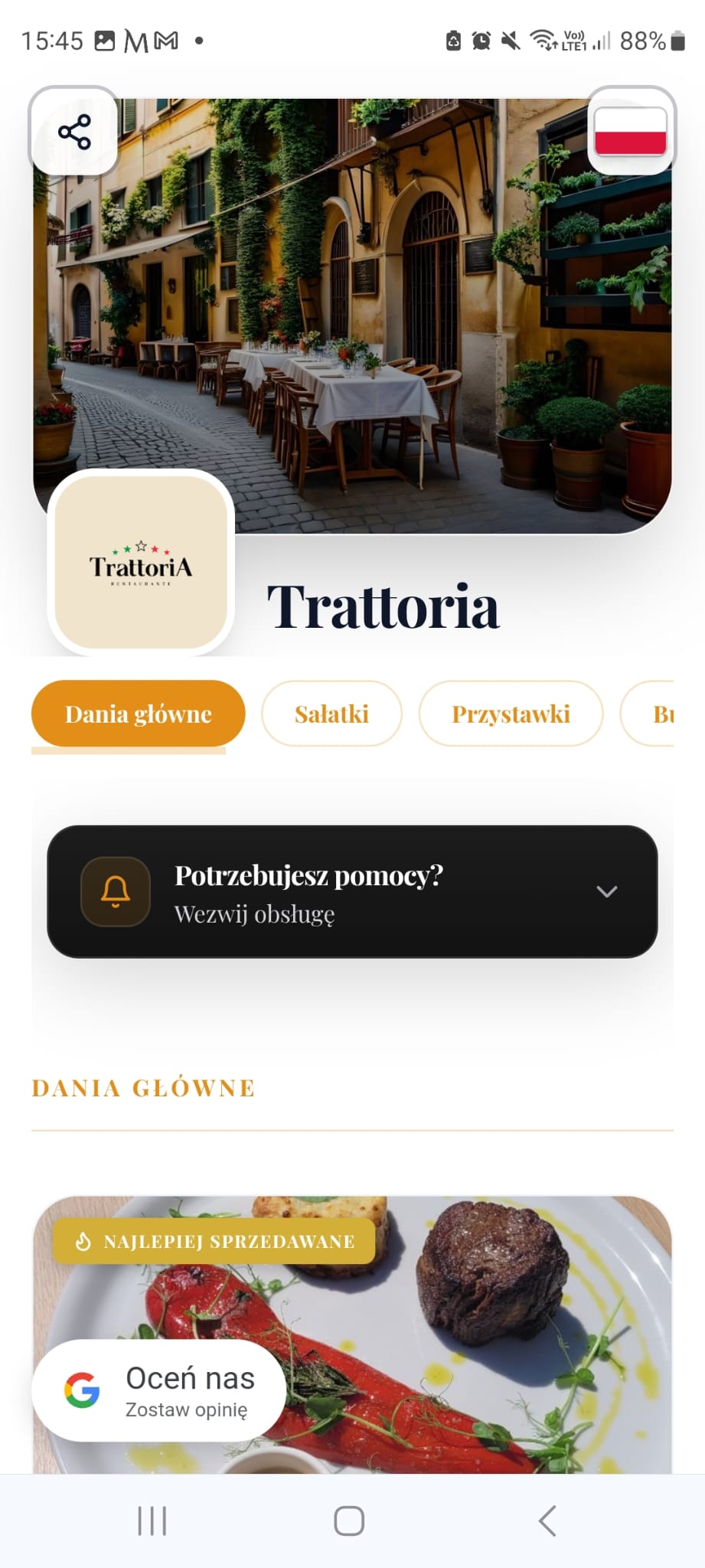 ChefVision — Potrzebujesz pomocy? Wezwij obsługę